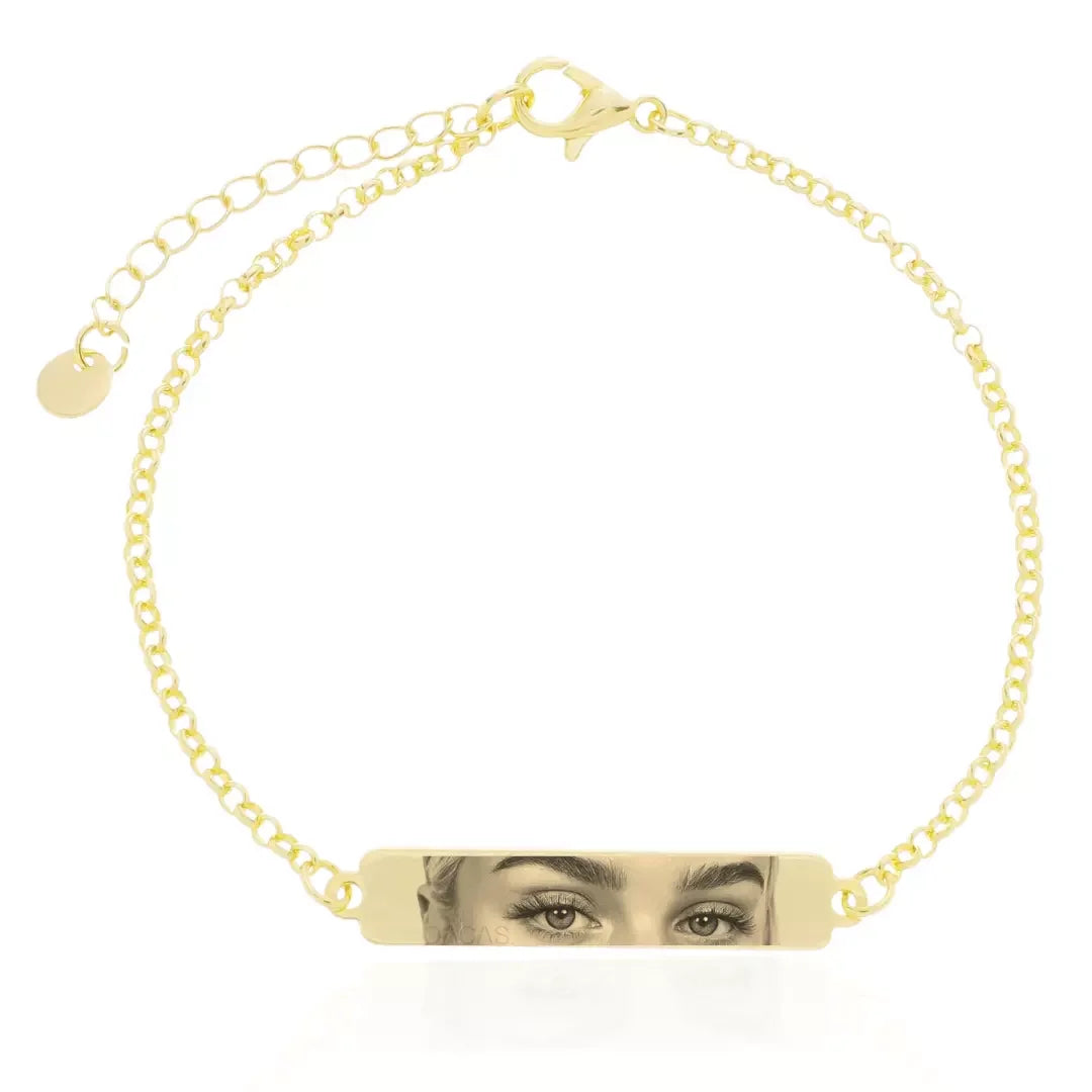 Pulseira Olhar Personalizada com Foto + Brinde