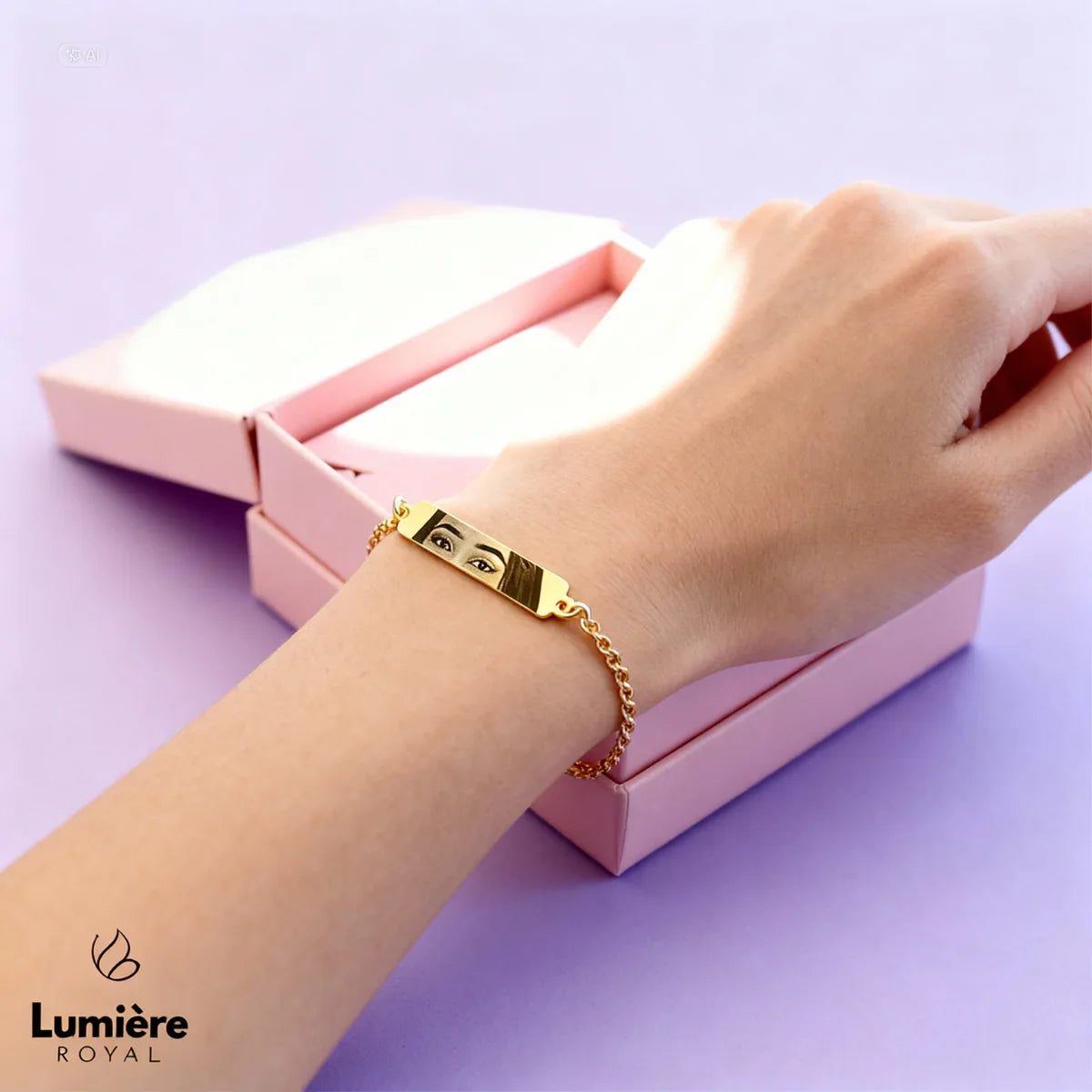 Pulseira Olhar Personalizada com Foto + Brinde