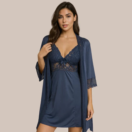 Camisola Feminina Valentina em Microfibra e Renda – Sem Bojo